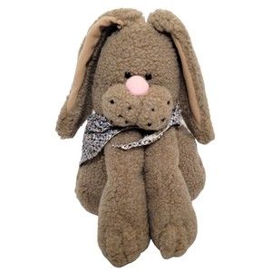 Kids Of America Bunny Rabbit Plush With Bandana 11" Weighted Bottom Unique
